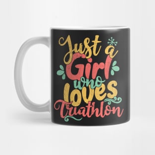 Just A Girl Who Loves Triathlon Gift print Mug